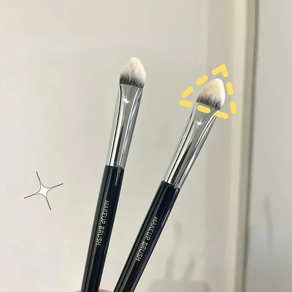 Three-sided Foundation Concealer Brush | Precision Makeup Tool for Contour and Highlig close-up view