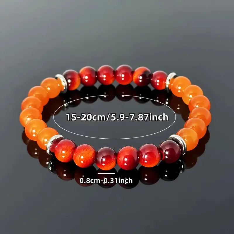 Money Good Luck Energy Jewelry Natural Citrine Tigers Eye Stone Bracelet Women Men Dai close-up view