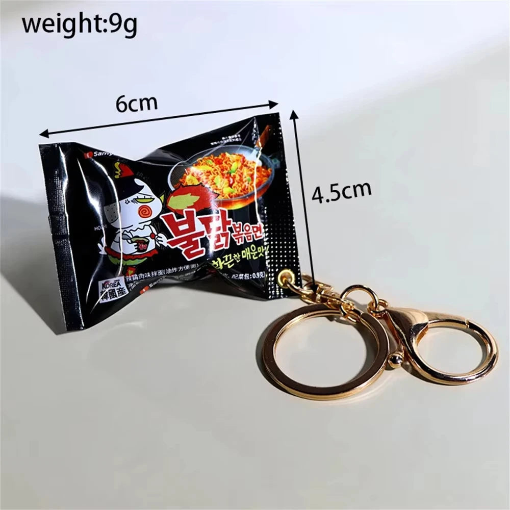 Simulation Instant Noodles Keychain On The Phone Mini Snacks Pendant Bag Pendant Car alternate view