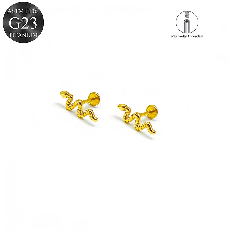 EVISPOL ASTM F136 G23 Titanium Tiny CZ Labret Lip Stud Earring for Women 16G Heart Ca lifestyle view