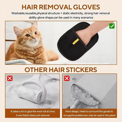 Pet Hair Remover Glove | Reusable Double Sided Fur Cleaning Tool detail view