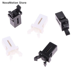 Trash Can Self-Locking Latch 10 Pcs Black White close-up view