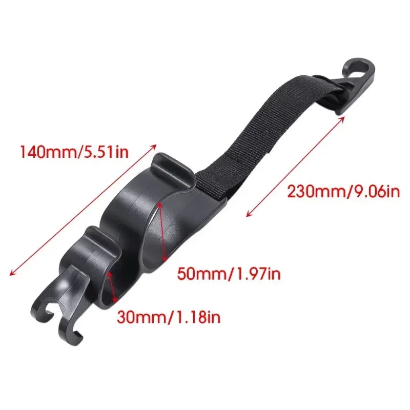 NEW 2Pc Car Back Seat Hook Multifunctional Rear Seat Headrest Hook Holder Adjustable Umb detail view