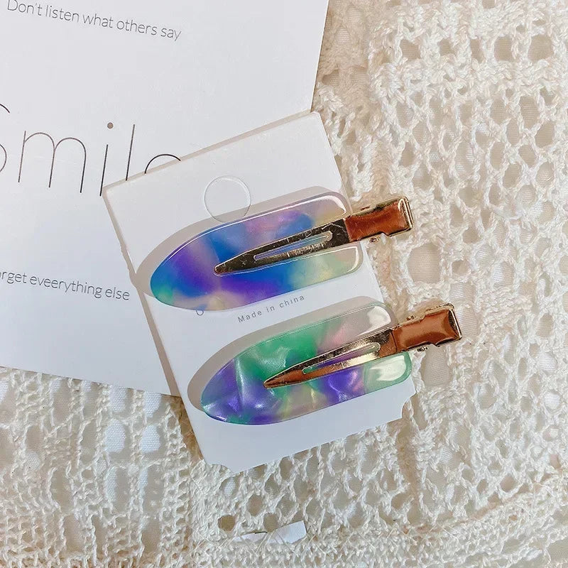 Set 4/2 Pcs No Bend Crease Seamless Hair Clips Fringe Hairpin Duckbill Clip Makeup Bangs Fixed Side Bangs Salon Styling Headwear