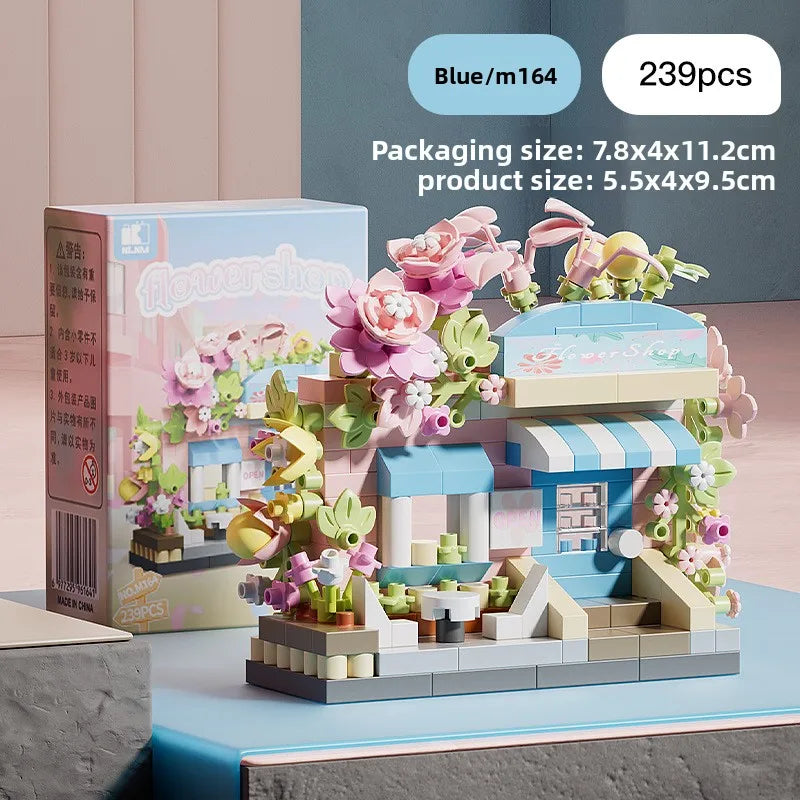 Christmas Micro Building Block Set | Santa and Reindeer Puzzle Toy lifestyle view