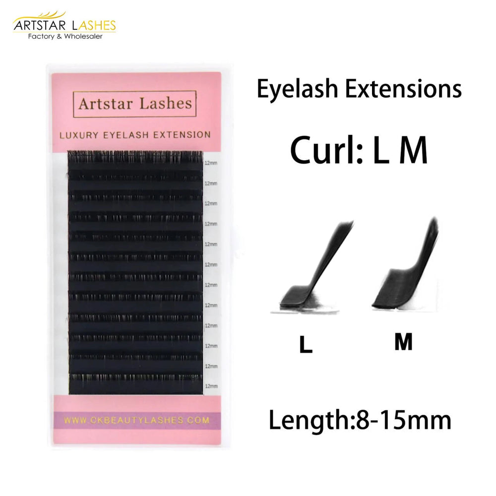 12 Rows Individual Mink Eyelashes | Natural Lash Extensions for Salon Use