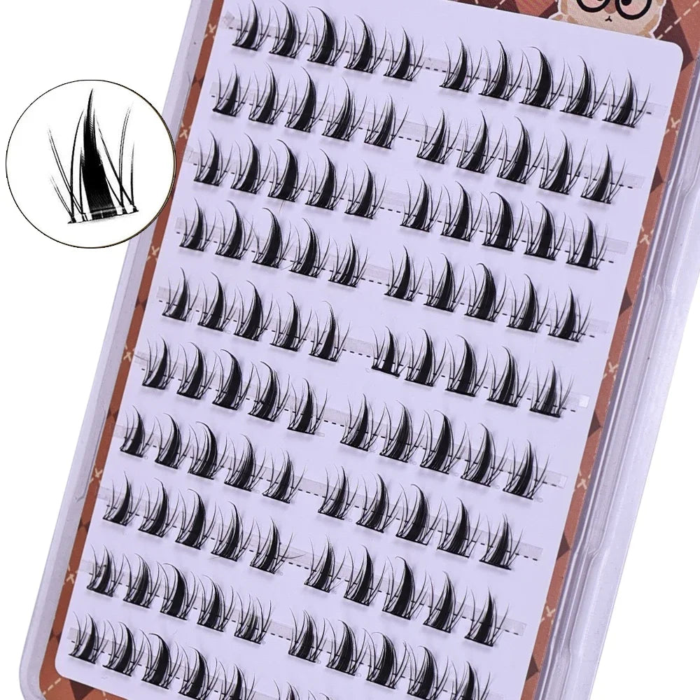 DIY Self-Adhesive Cluster Lashes 10 Rows | Glue-Free Manga Sectioned Eyelashes detail view