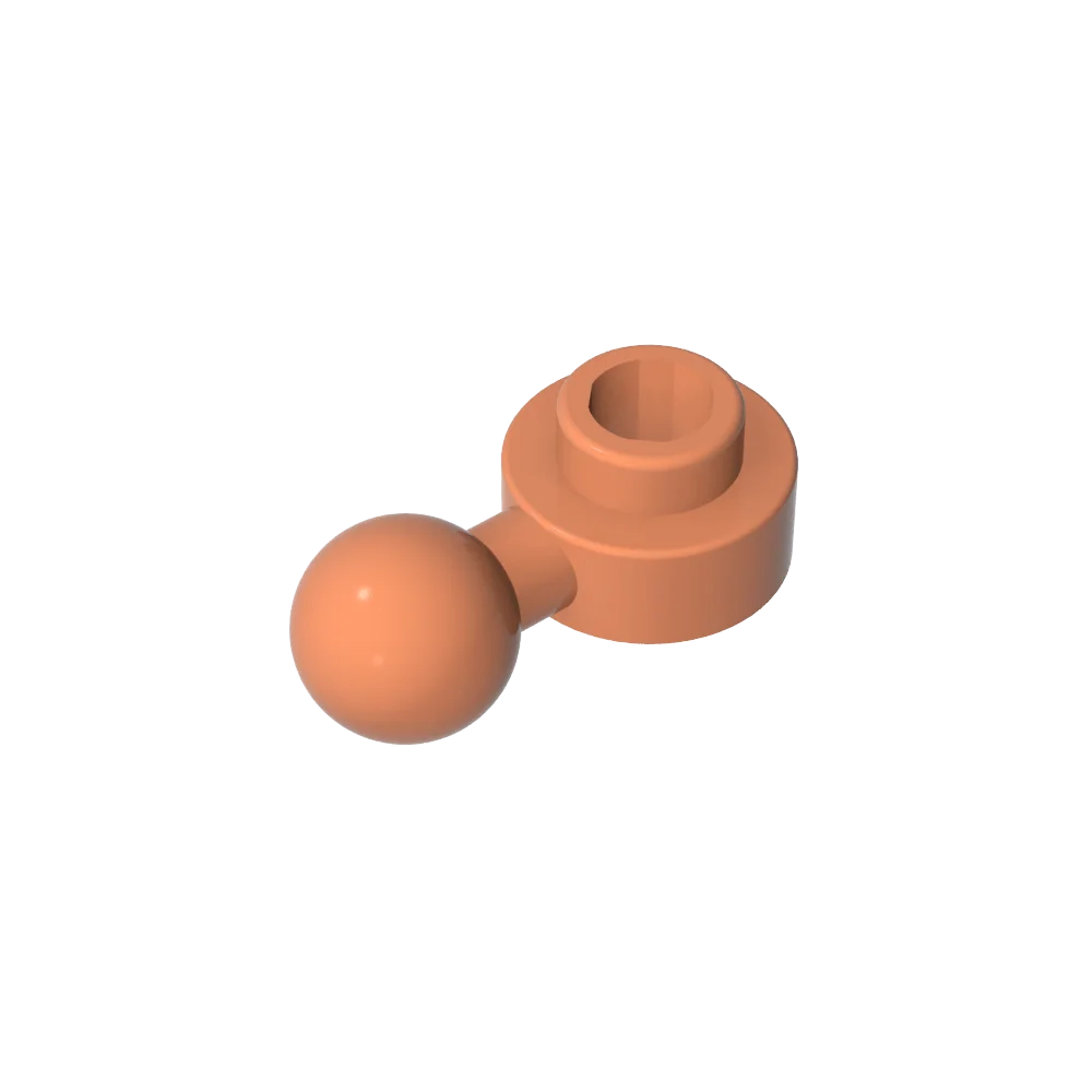 Gobricks GDS-1500 Hinged Plate 1x1 with Ball Head | Compatible Building Brick additional angle