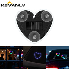 Solar Powered Heart Neon Light | Car Ambient LED Lamp