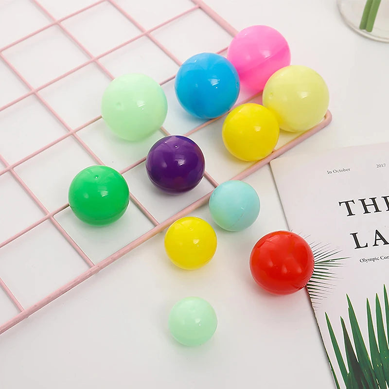 50Pcs Mini 32MM Clear Transparency Plastic Capsule Toy Surprise Ball Tiny Container Maki detail view