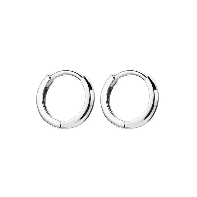 2pcs Fashion Hoop Earrings, Gold Color Tiny Cartilage Earrings Piercing Jewelry Trendy F detail view