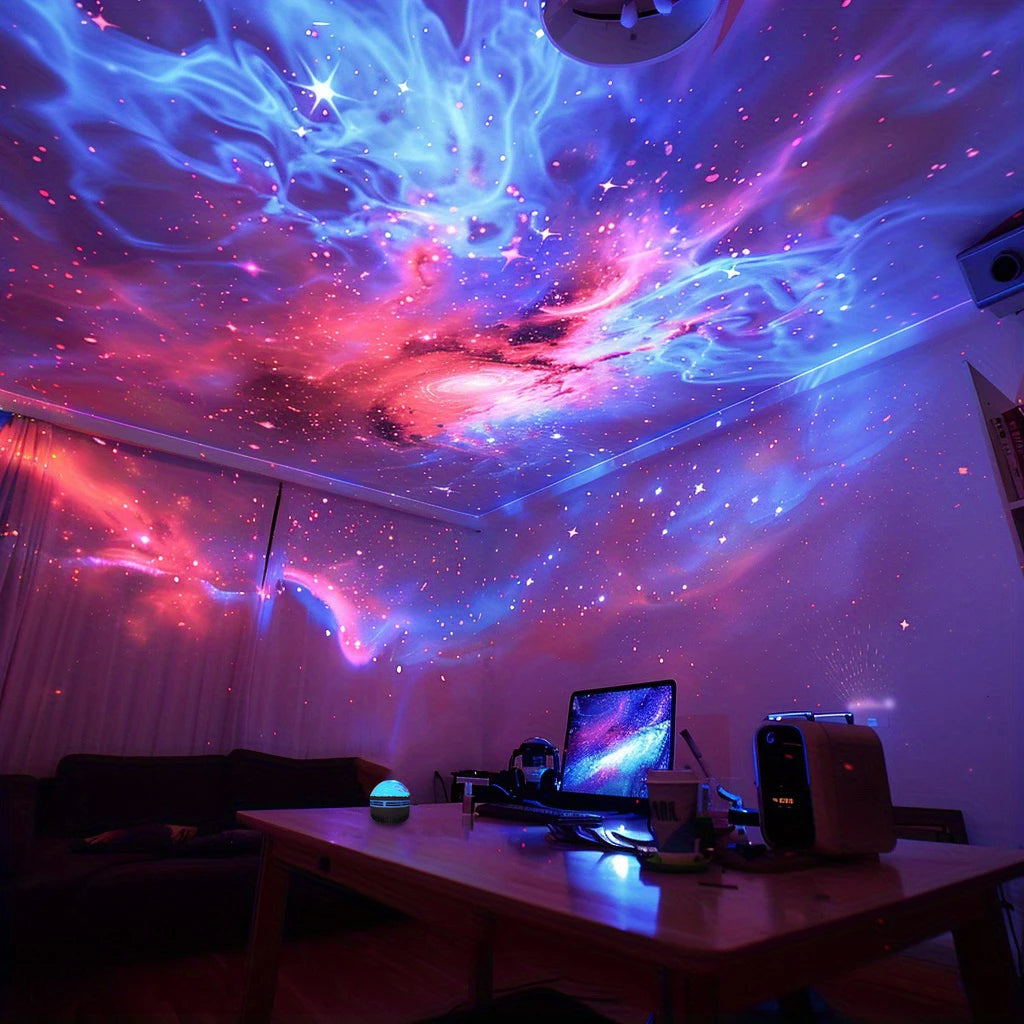 Northern Lights LED Atmosphere Projector | 7 Modes Starry Night Light with Remote close-up view