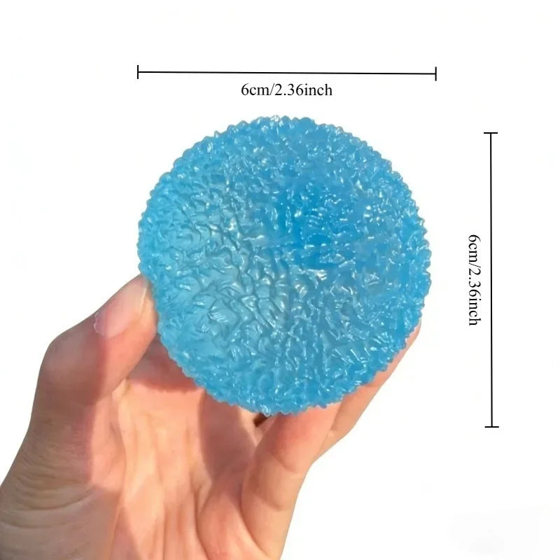 Squishy Ice Ball Maltose Fidgets Toy Super Soft Pink Mochi Slow-rebound Squeeze Toy An close-up view
