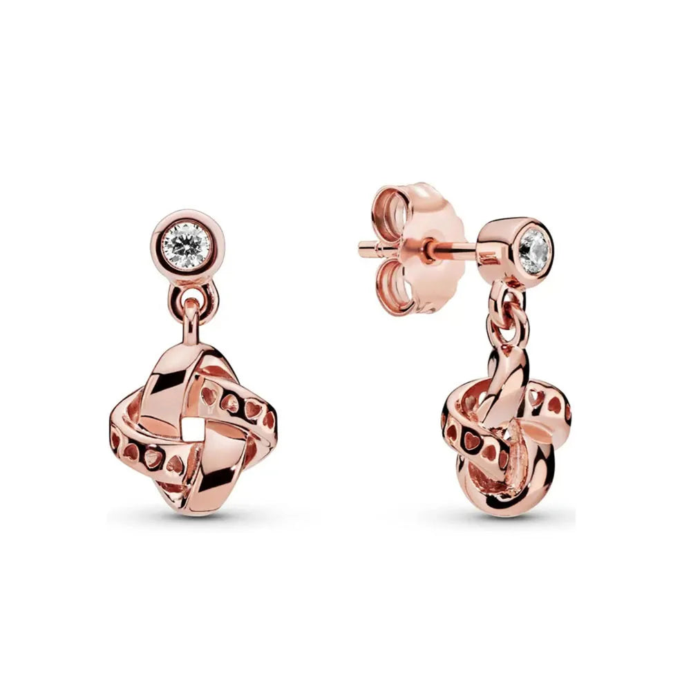 925 Sterling Silver Snowflake Heart Earrings | Fine Stud Earrings for Women lifestyle view
