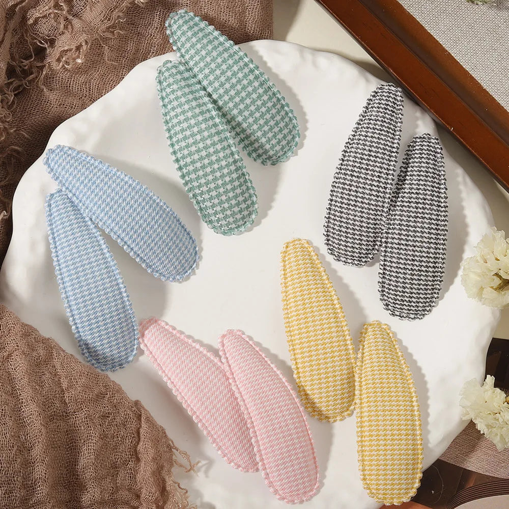 1 Set Printed Fabric Hair Clips Sweet Handmade BB Hair Clips Baby Girl Bangs Fixed Edge Clips Children's Hair Accessories Gifts