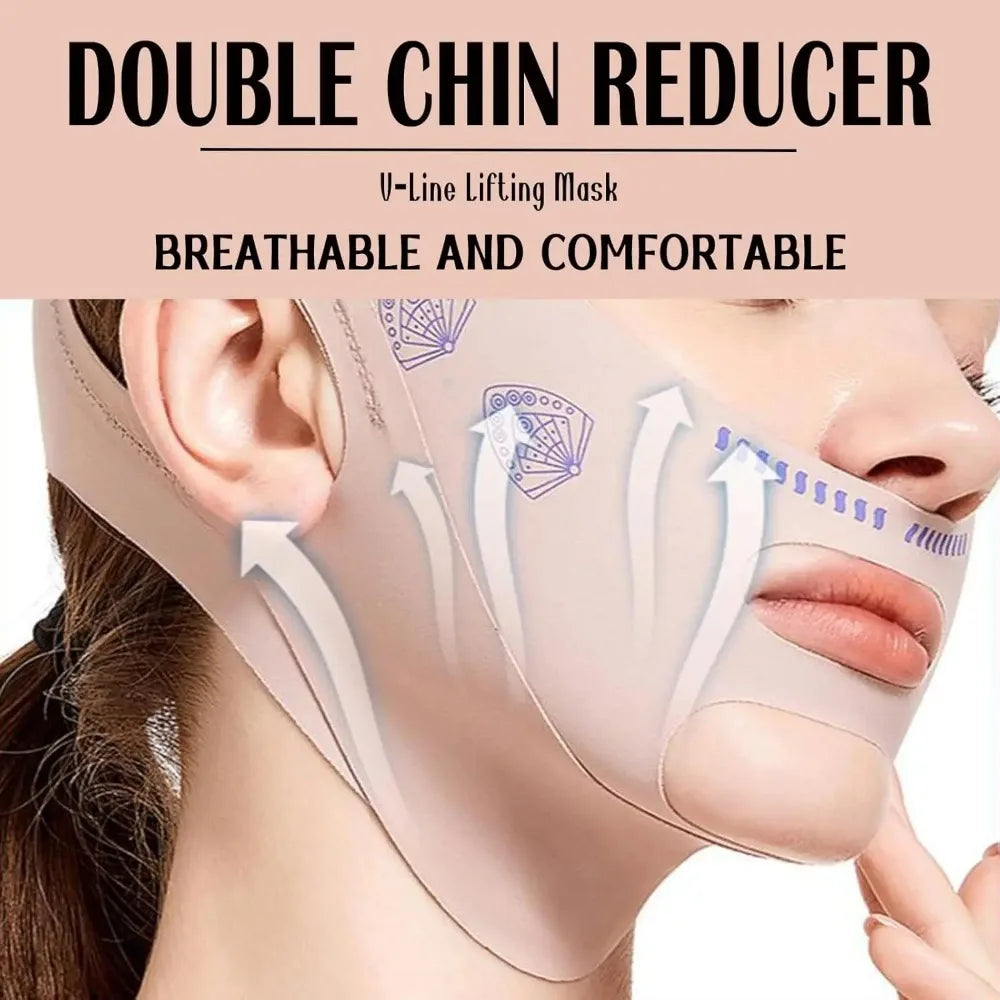 Women Face Slimming Bandage | V Line Lifting Strap for Cheek and Chin Lift close-up view