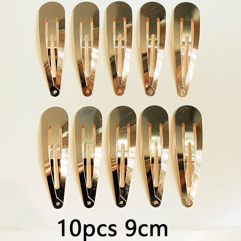 10/20/30pcs/set Women Silver Gold Black Waterdrop Shape Basic Alloy Hair Clips BB Hai alternate view