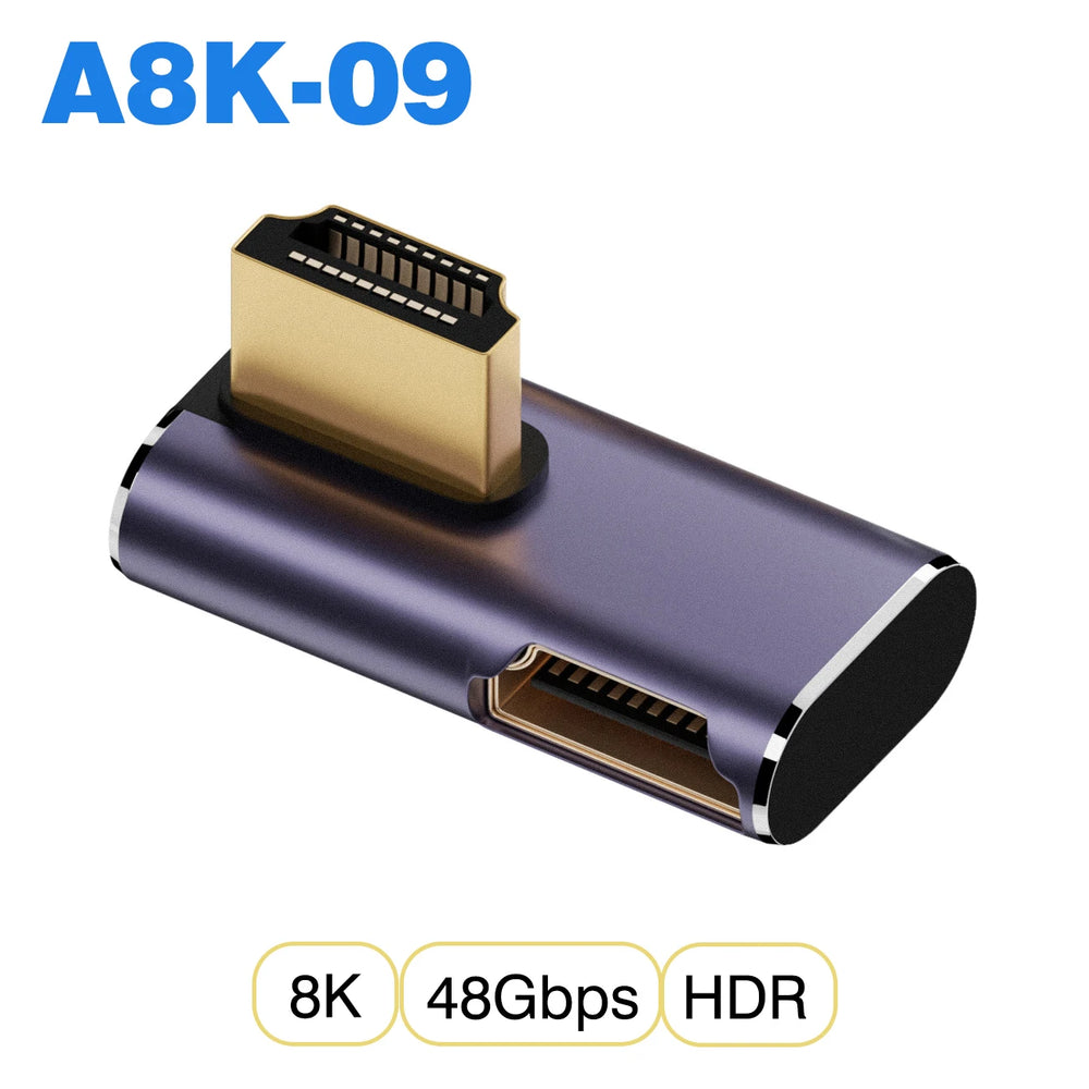 NNBILI HDMI 2.1 Cable Adapter | Mini Micro HDMI to HDMI Converter 48Gbps 8K@60Hz close-up view