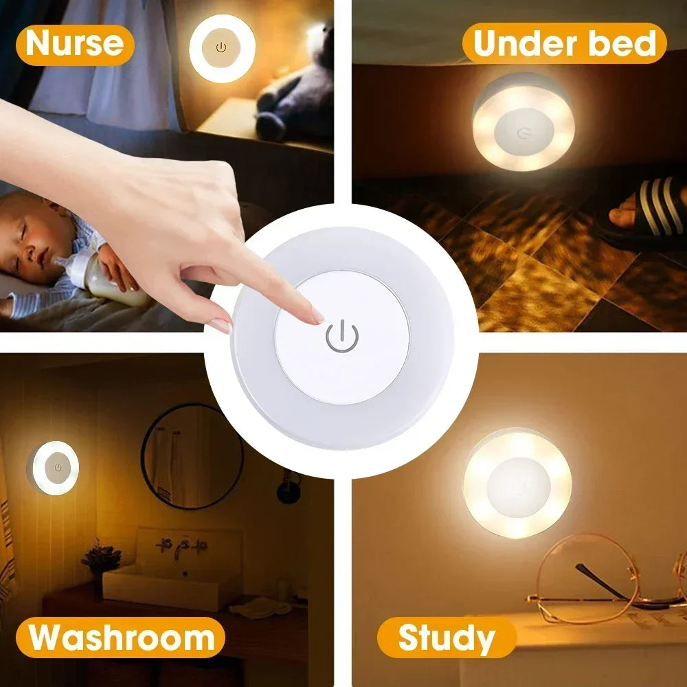 Portable LED Night Light | USB Rechargeable Touch Lamp for Bedroom additional angle