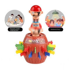 Funny Pirate Barrel Toy Lucky Game Jumping Pirates Bucket Sword Stab Tricky Toy Family Interactive G
