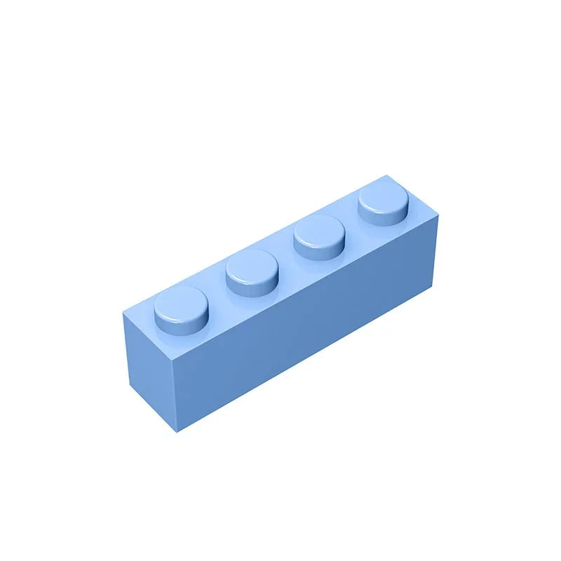 Gobricks GDS-534 Brick 1 x 4 without Bottom Tubes | Compatible Building Block Set close-up view