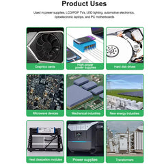 RELIFE RL-098 100PCS Pre-cut Thermal Pads for IC Chip | High Thermal Conductivity Silico detail view