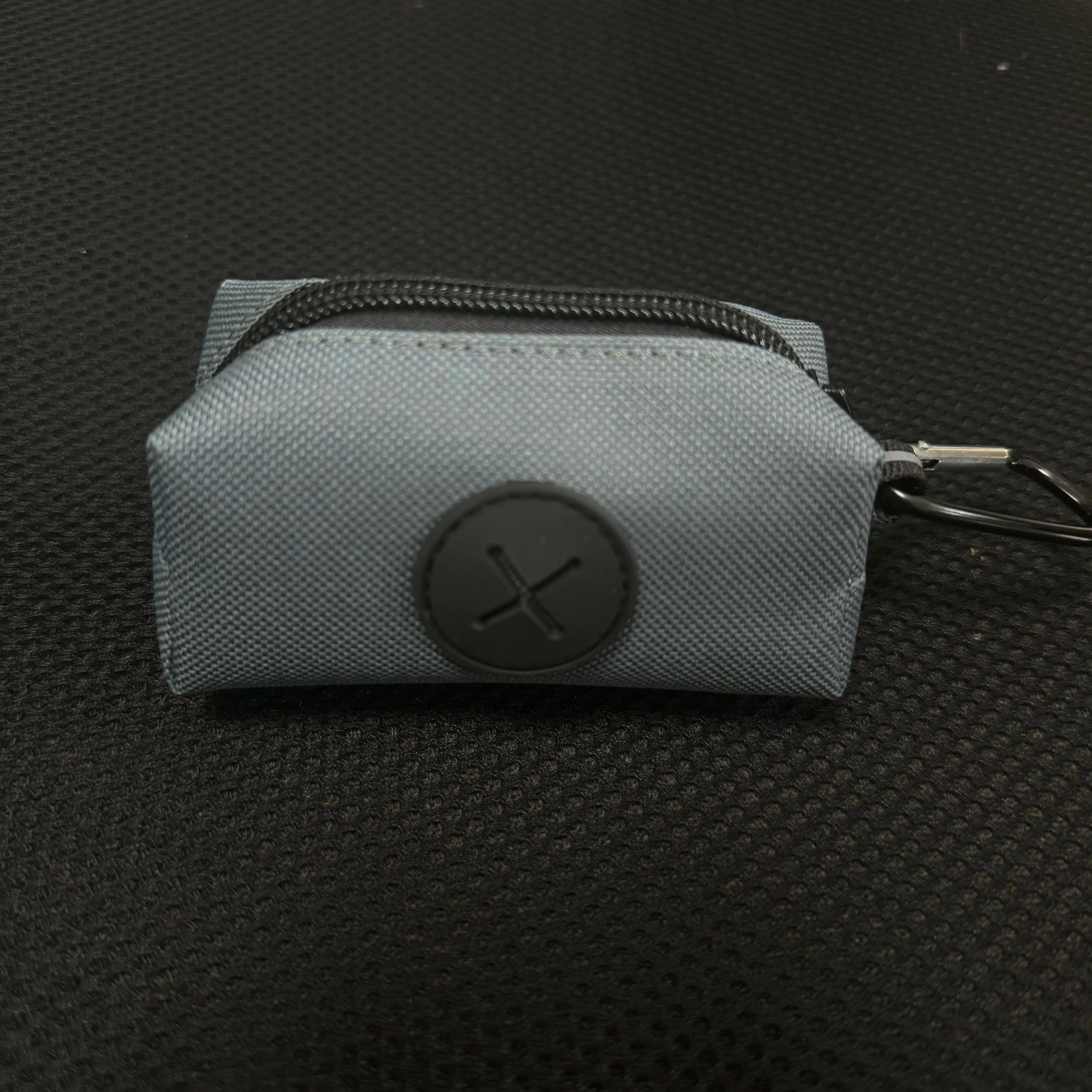 Canvas Dog Poop Bag Holder, Outdoor Pet Waste Bag Dispenser with Carabiner Clip, Animal detail view