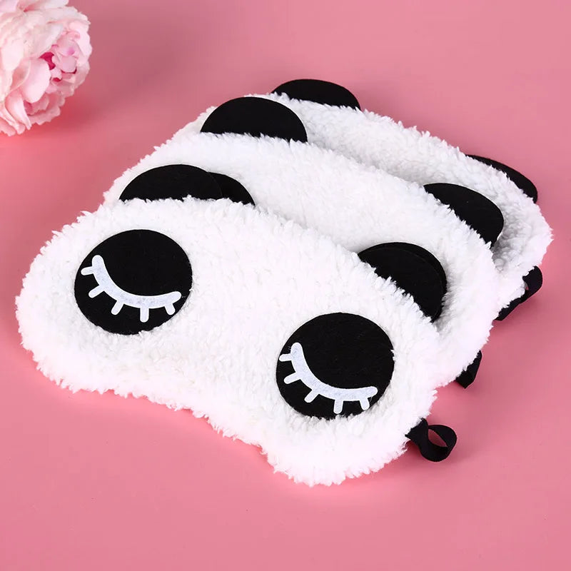 Cartoon Panda Sleep Eye Mask | Light Blocking Cotton Eyeshade for Relaxation alternate view