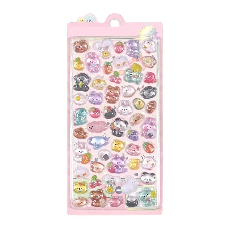 3D Food Stamping Seal Sticker | Japanese Anime Decorative Craft Stickers for Kids close-up view