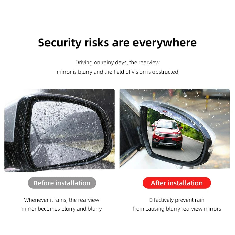 2Pcs Car Rearview Mirror Rain Shield Rain Eyebrow Cover for Fiat Abarth 500e Panda | alternate view