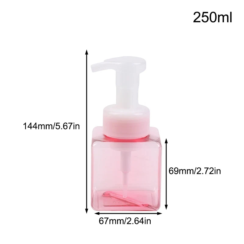 Portable Foam Soap Dispenser Manual Press Pump Bottle 250/450/650ml Foaming Liquid additional angle