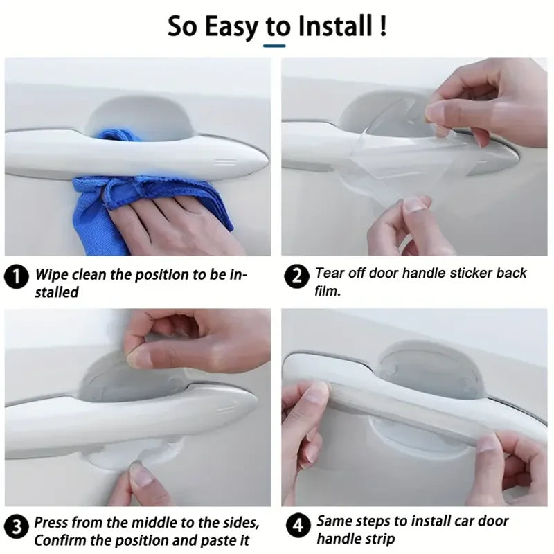 8PCS Door Bowl Protective Sticker, Scratch-Proof Car Door Film detail view