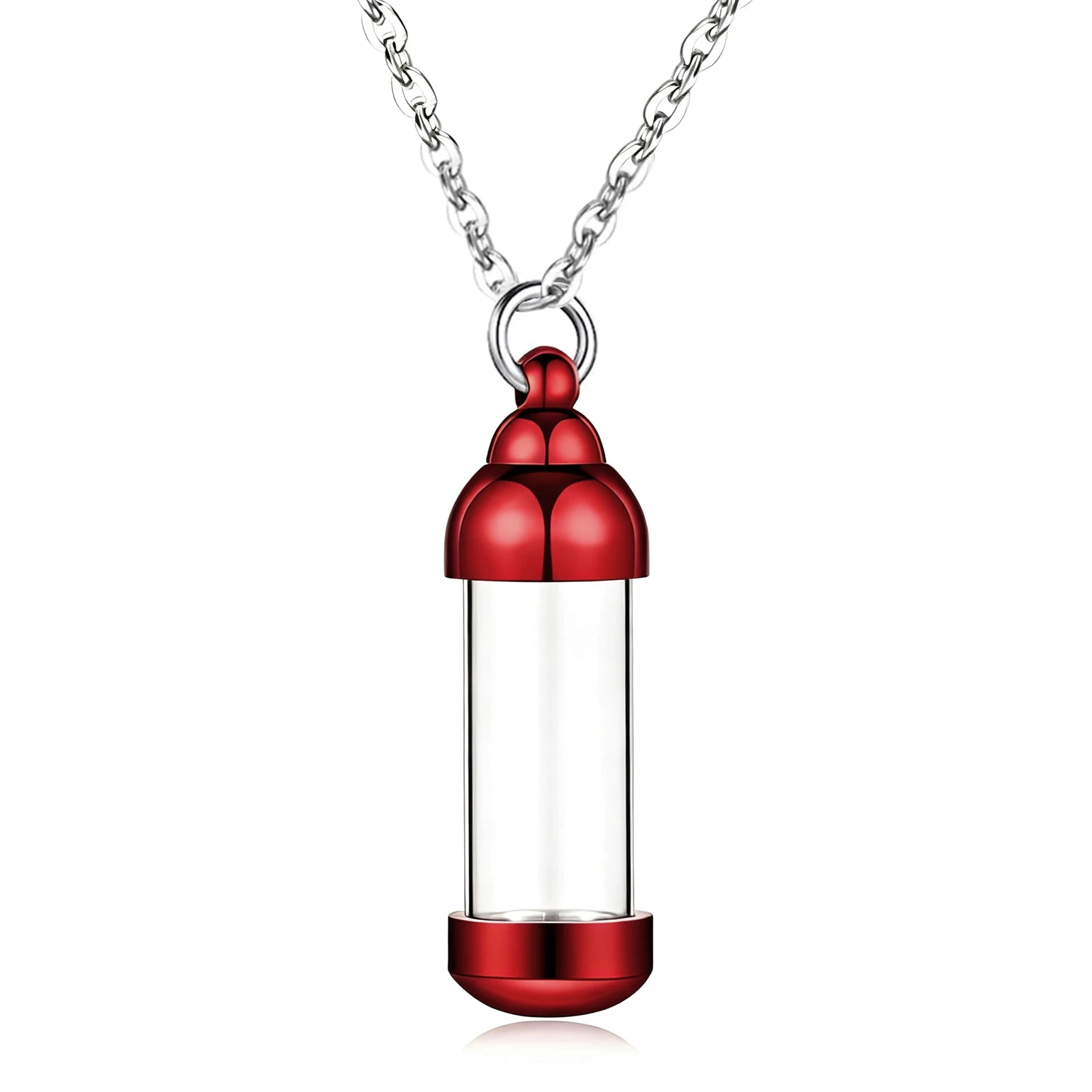 Vial Necklace for Ashes Small Glass Cremation Urn Container That Holds Fur Hair Pet additional angle