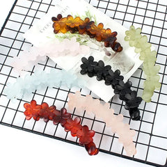 Flower Banana Hairpins Elegant Hair Clips Banana Clips Women Hairgrips Ponytail Barrettes Hair Pins  styling Accessories Jewelry