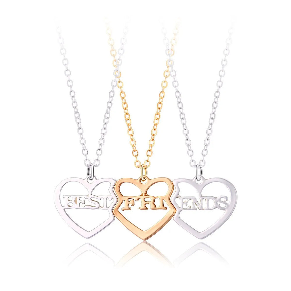 Elviragirl 3Pcs/set Sun Moon Star Pendant Necklace for Girl Kids Friendship BFF Necklace detail view