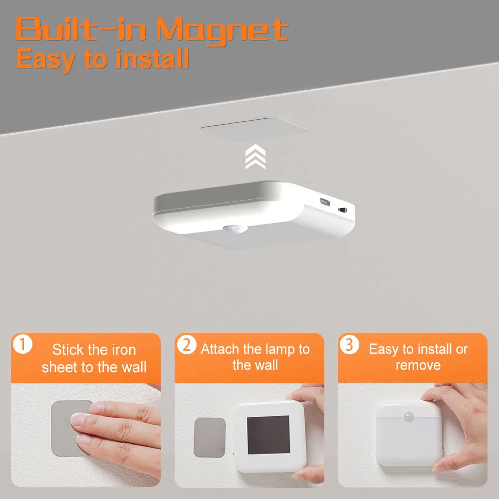LED Motion Sensor Light Wireless LED Night Light Type C Rechargeable Night Light Cabi lifestyle view