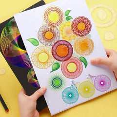 Creative Gears Geometry Spirograph Drawing Stencils Set Painting Template Art Crafts K close-up view