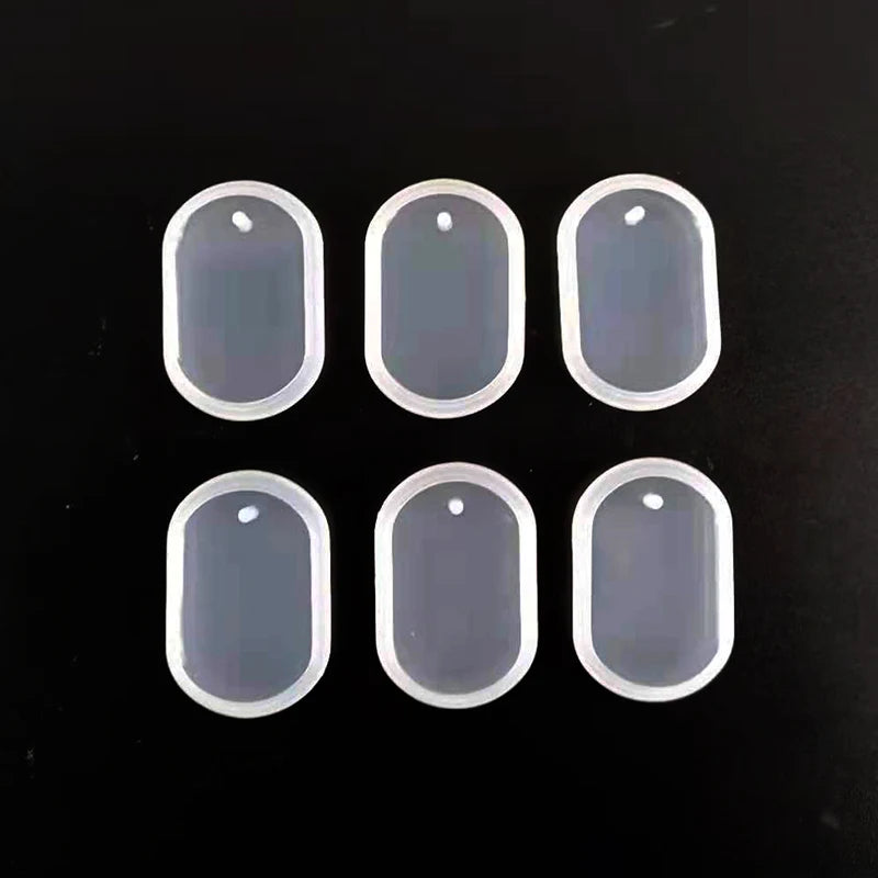 1/6/10pcs DIY Keychain Pendant Silicone Mold Set Crystal Epoxy Resin Mold Round Rec additional angle