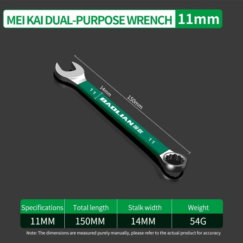 BaoLian Durable Wrench Set 6-19mm | Two-Way Open Combination Wrench for Auto Repair additional angle