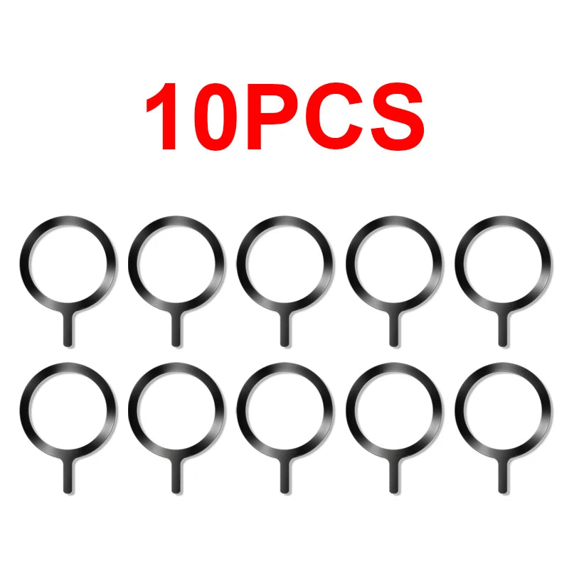 10-1PCS Stainless Steel Magnetic Metal Plate Ring For Magsafe Wireless Charger Iron S alternate view