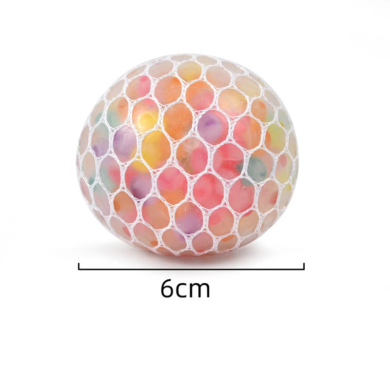 The Rainbow Bead Pressure Reducing Ball Squishy Fidget Toys Funny Stress Reliever Redu close-up view