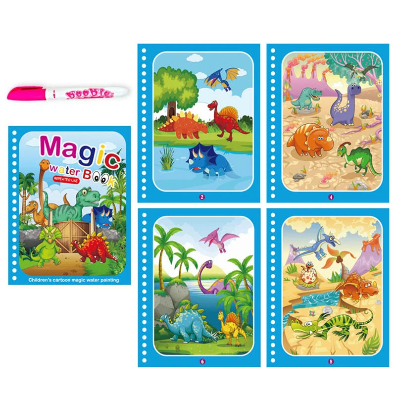 Children Early Education Toys Magical Book with Pen Water Drawing Montessori Toys Gift R detail view