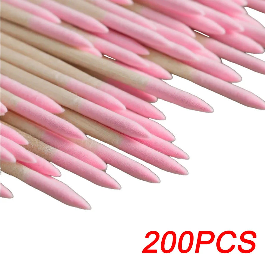 100/1000Pcs Double Ended Cotton Swabs Fine Pointed Tips for Nail Art Makeup Eyeliner Correction Beauty Tools Pack