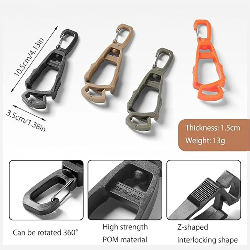 New 4-1PC Outdoor Protective Gloves Clip Hanger Multi-purpose Safety Work Gloves Ho additional angle