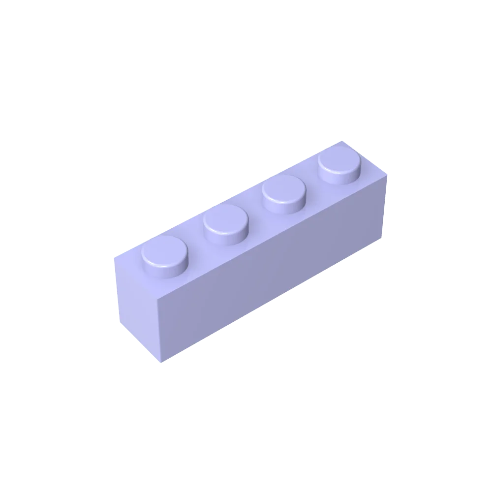 Gobricks GDS-534 Baustein 1 x 4 ohne Noppen auf der Unterseite | Kompatibles Baustein-Set