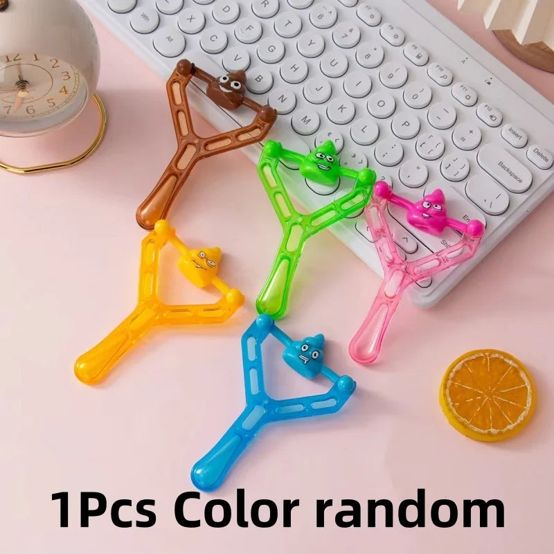 1-5PCS Funny Shooting Slingshot Prank Fake Poop Poo Game Antistress Children's Day De alternate view