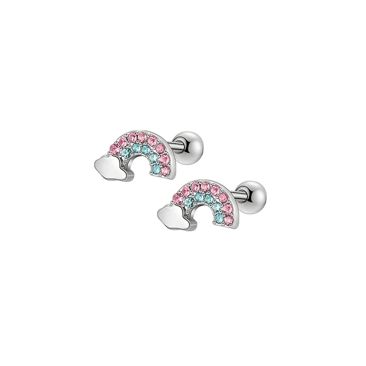 EVISPOL 2-12pcs 316L Stainless Steel Screw Back Stud Earrings Butterfly Heart Flower alternate view