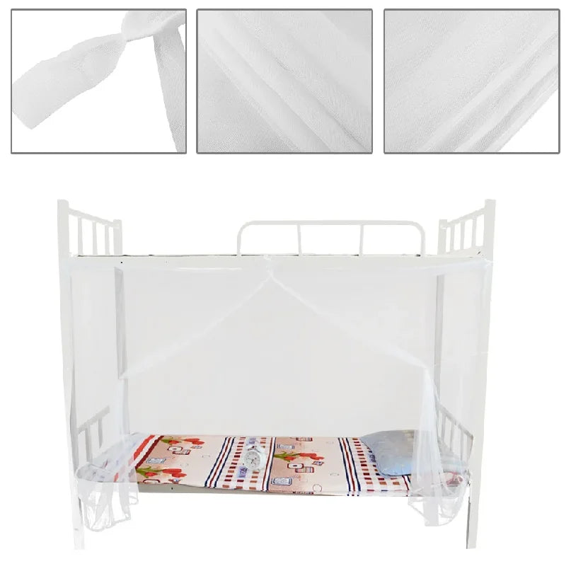 Queen Size Mosquito Net for Bed | 4 Corner Post Canopy Netting close-up view