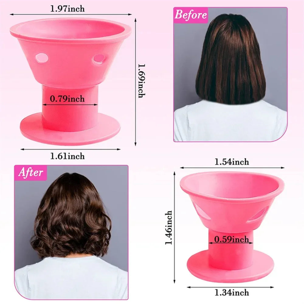 10pcs Heatless Hair Curlers Set | Soft Silicone No Heat Hair Rollers for Sleeping additional angle