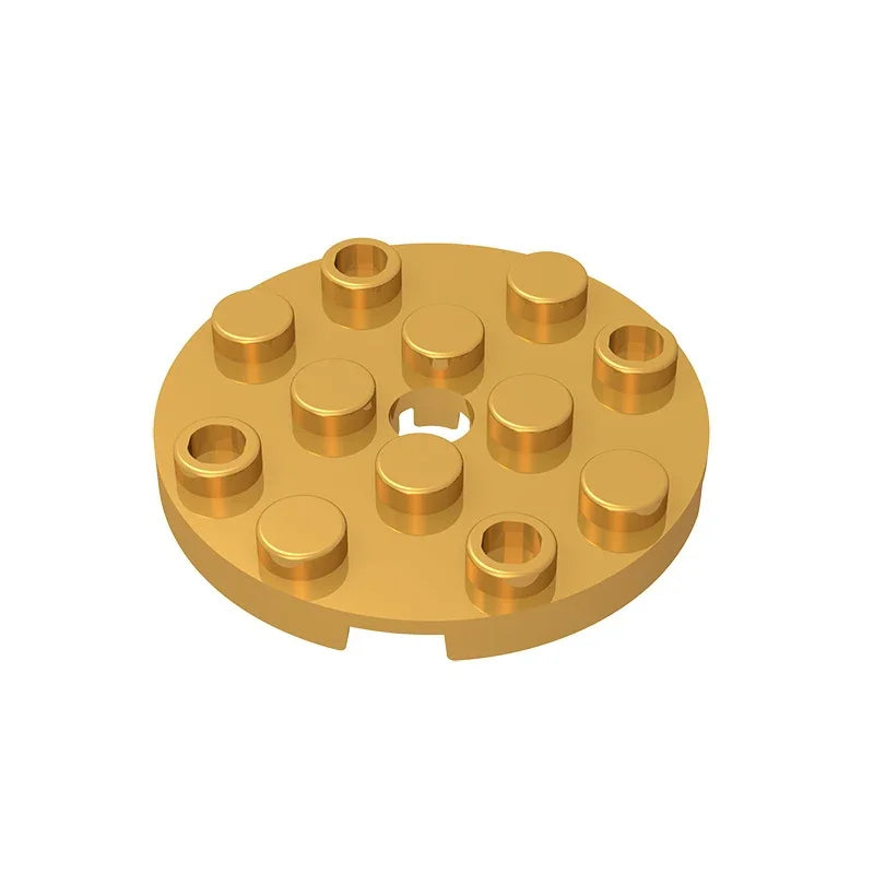 Gobricks GDS-841 Round Plate 4x4 with Hole | Compatible Building Block for DIY Creatio close-up view